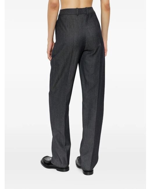 Balenciaga Blue Pressed-Crease Tailored Trousers