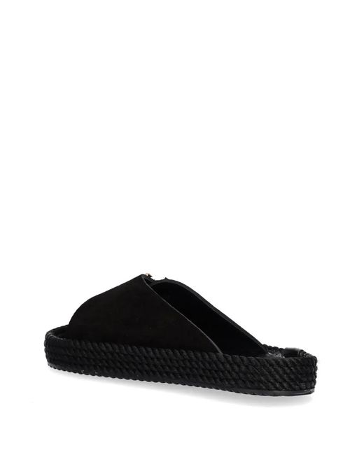 Bohonomad Black Espadrilles À Boucle Et Finitions En Corde