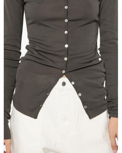 Soeur Gray Luisa Button-Fastening Cardigan