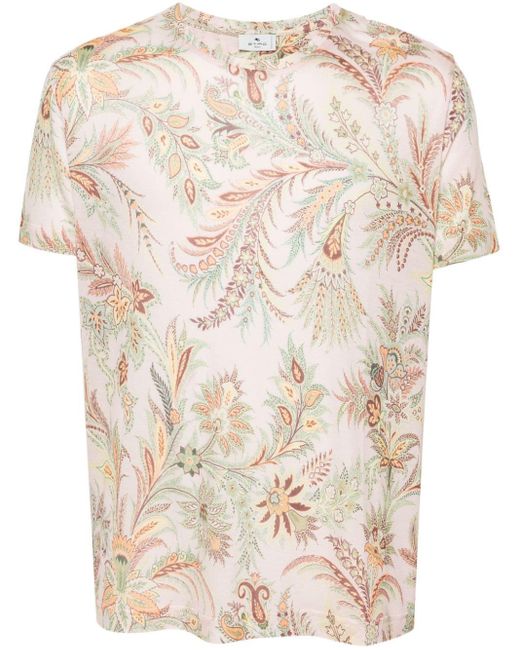 Etro Overhemd Met Paisley-print in het Natural voor heren