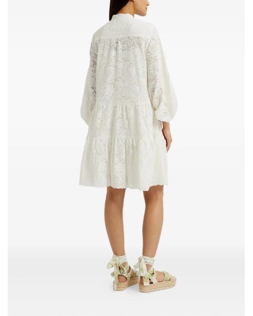 Erdem ハーフスリーブ ミニドレス White