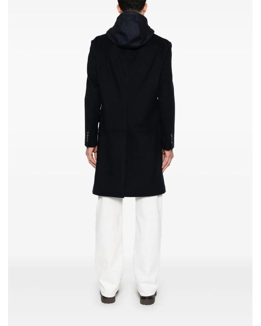 Abrigo A Paneles Eleventy de hombre de color Black