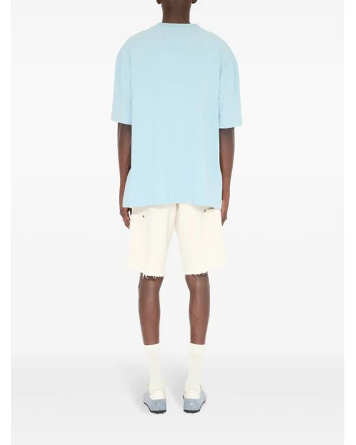 メンズ Maison Margiela ナンバーモチーフ Tシャツ Blue
