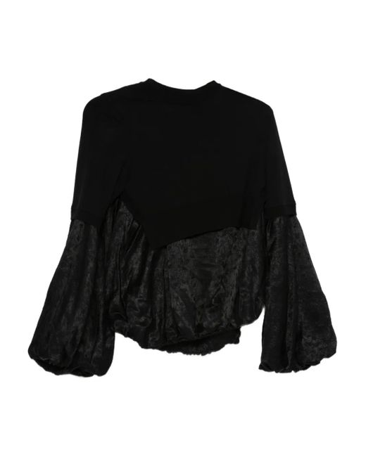 Noir Kei Ninomiya Black X Comme Des Garçons Panelled Top