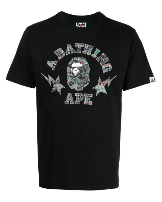 A Bathing Ape メンズ ブラック ロゴ Tシャツの通販はau PAY