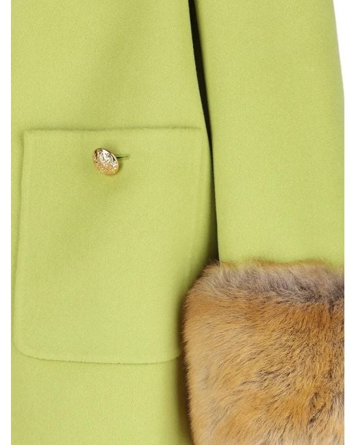 Valentino Garavani Green Button-Front Coat