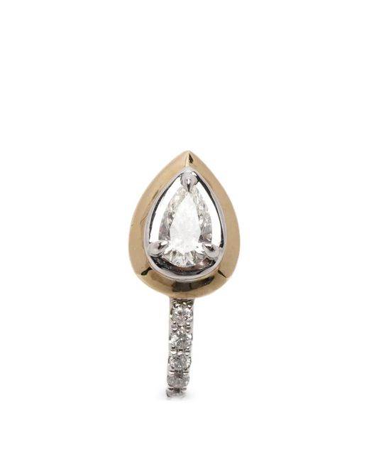 Rainbow K Metallic Diamond Pear Earring