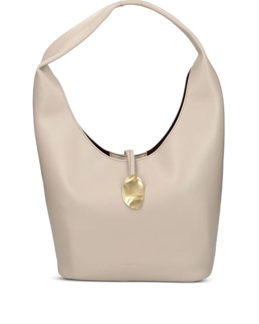Bolso satchel con asa curva Calvin Klein de color White