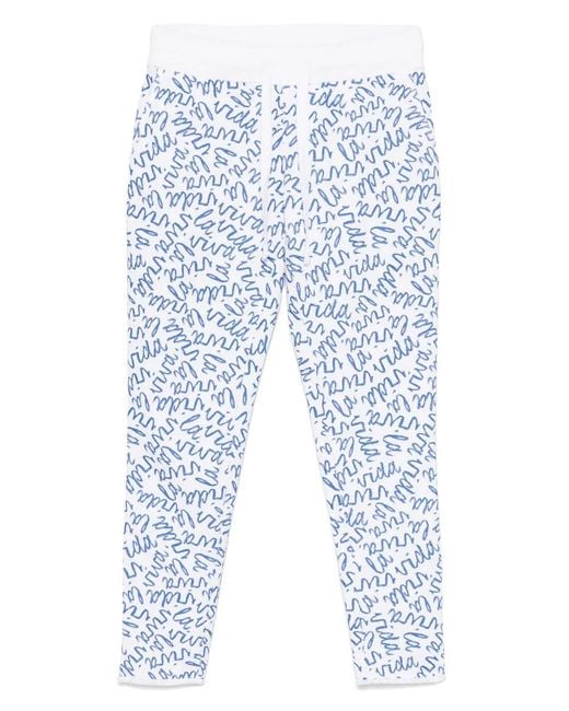 Juvia Blue Cotton-Blend Pants