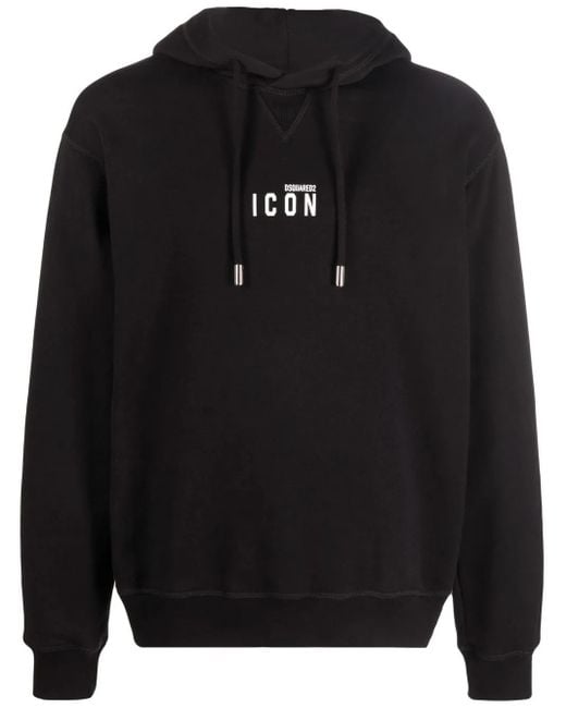 Sudadera Con Capucha Y Logo DSquared² de hombre de color Black
