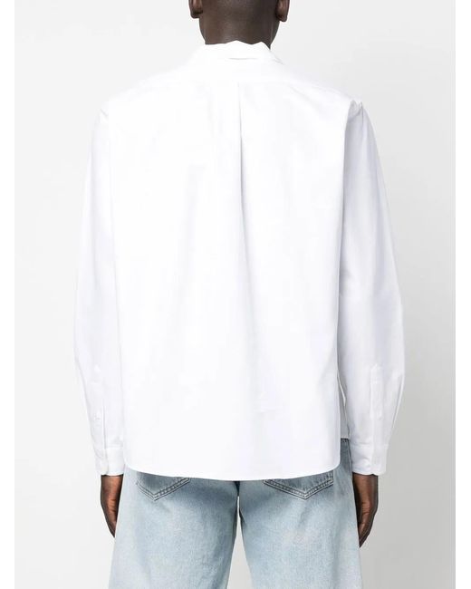 KENZO White Boke Flower Signature Cotton Shirt for men