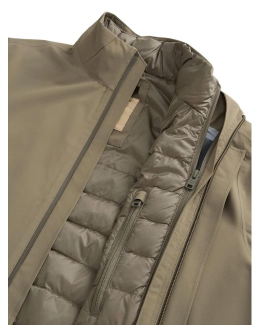 Woolrich Natural Two-Layer Overcoat for men
