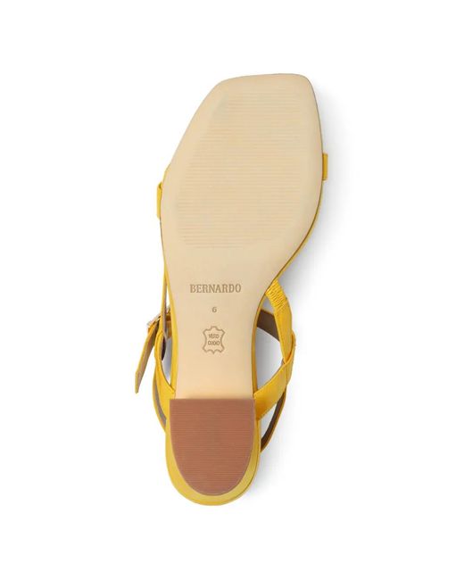 Bernardo Yellow Jinji Buckle Strap Sandals