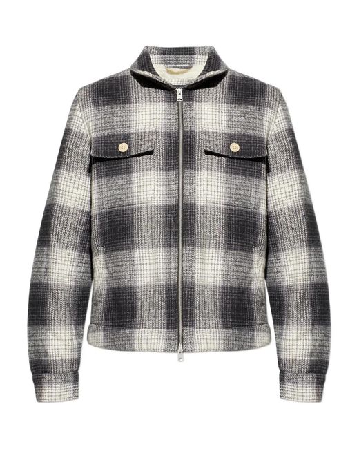 AllSaints Gray Matheson Check-Patterned Jacket for men