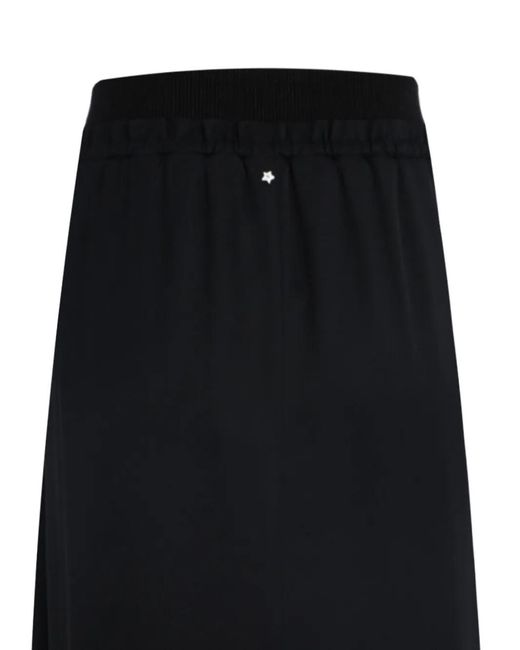 Lorena Antoniazzi Black Elastic-Waistband Skirt