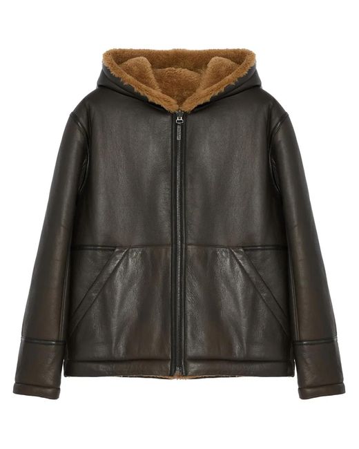 Yves Salomon Black Reversible Jacket for men