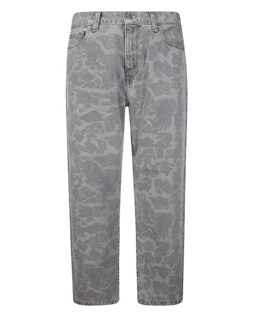 Carhartt Five-Pocket-Jeans mit Print in Gray für Herren
