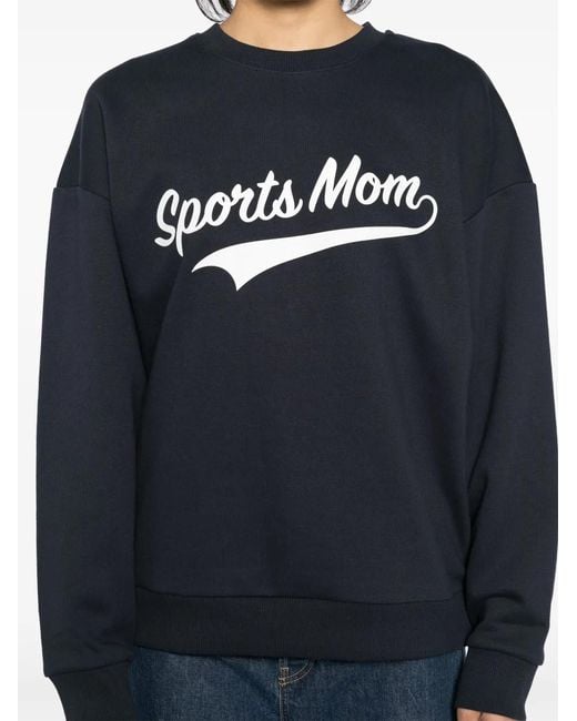 FAVORITE DAUGHTER Black Slogan Print Cotton-Blend Sweatshirt