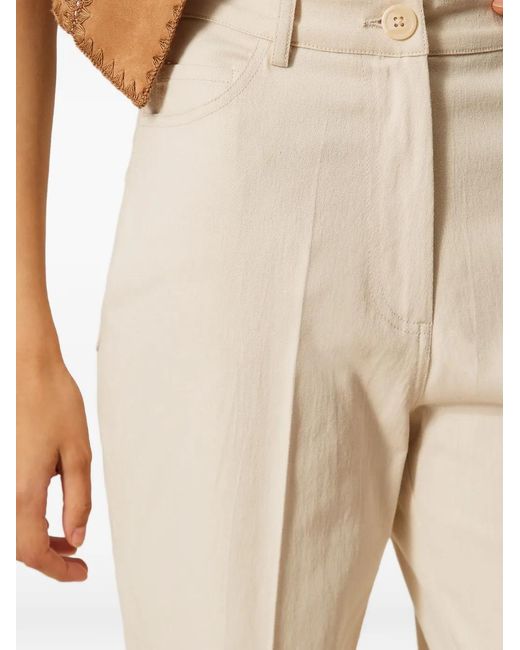 Twinset White Wide Leg Bull Denim Trousers