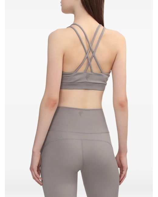 A Bathing Ape Gray Crossover Straps Sport Bras