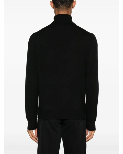 Maglione A Collo Alto di Fay in Black da Uomo