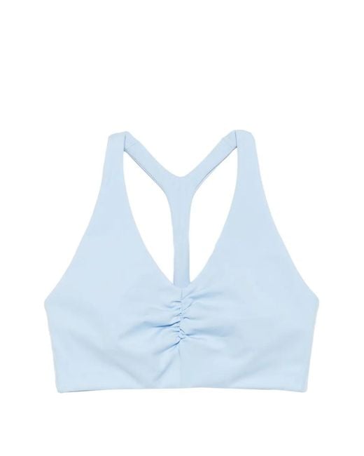 GIRLFRIEND COLLECTIVE Blue Stevie Ruched Sports Bra