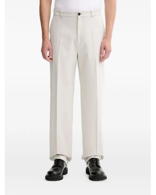 Filippa K White Flap-Pocket Trousers for men