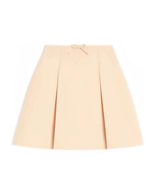 Valentino Garavani Natural Mini Crepe Couture Skirt