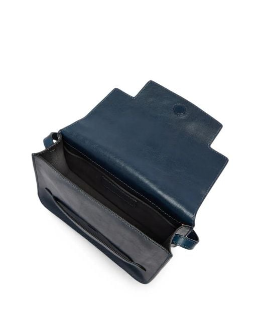 The Bridge Blue Lucrezia Leather Cross Body Bag