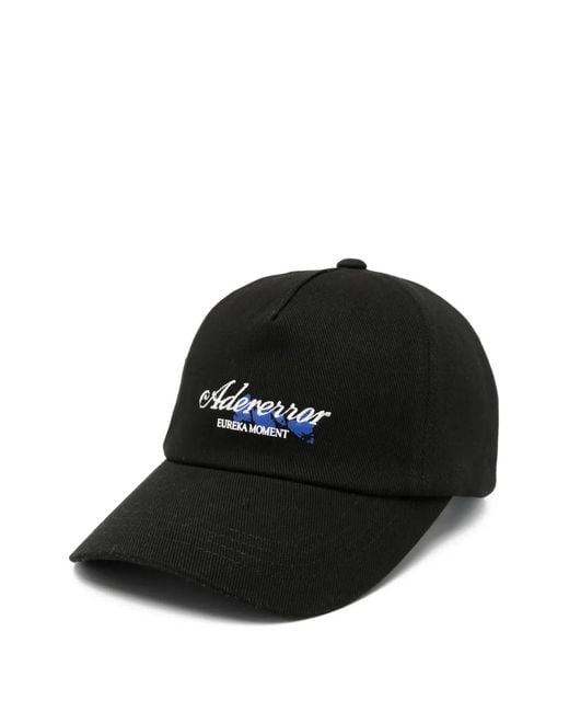 Adererror Black Logo-Embroidered Baseball Cap