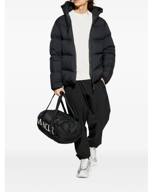 Moncler White Waffle-Knit Logo-Patch Sweater for men