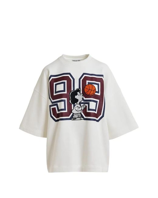 Essentiel Antwerp White X Peanuts Lucy-Print T-Shirt