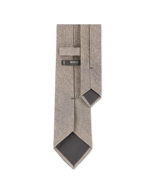Boggi Natural Tie Herringbone-Pattern for men