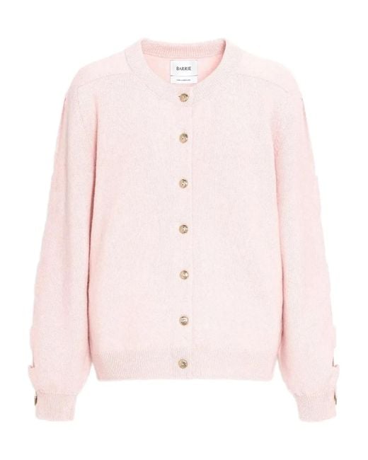 Barrie Pink Ribbon-Detail Cardigan