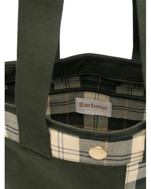 Barbour Green Mya Patchwork Tote Bag