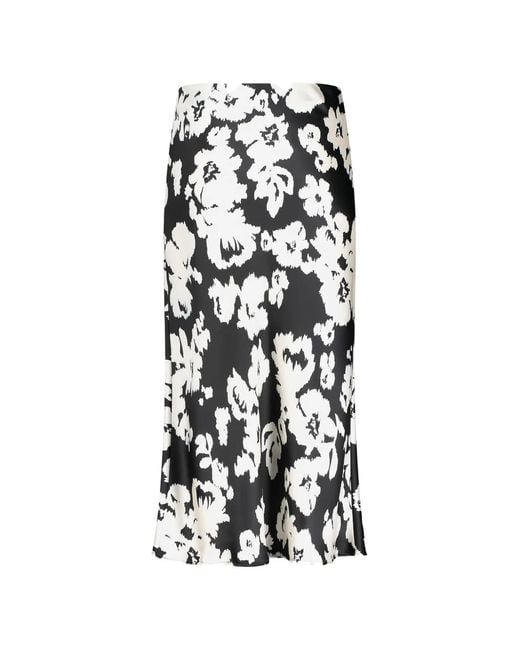 Betty Barclay White Floral-Print Midi Skirt