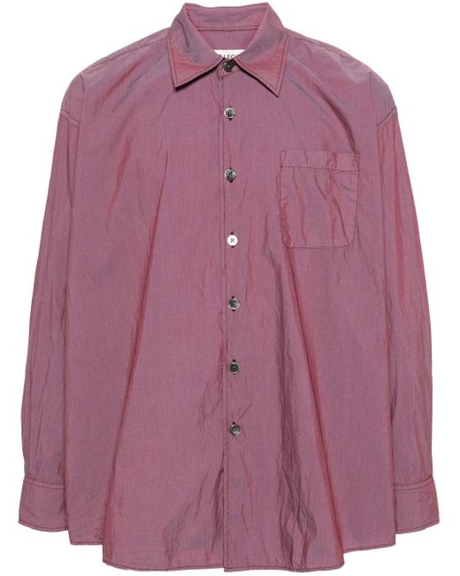 Our Legacy Purple Parachute Cotton Poplin Shirt for men