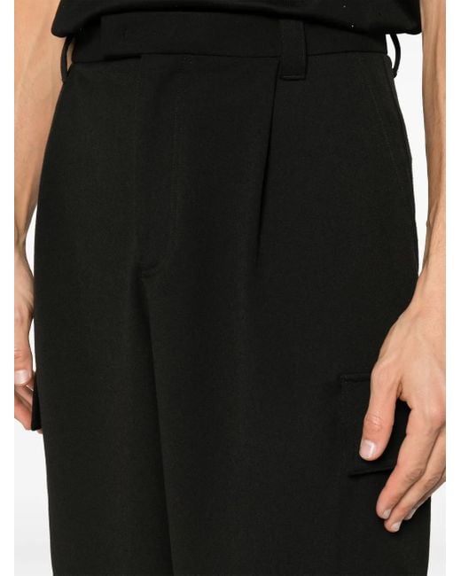 メンズ Emporio Armani テーパード カーゴパンツ Black
