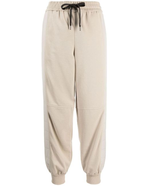 Brunello Cucinelli Natural Panelled Jersey Track Pants