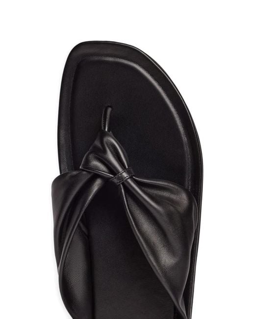 Loulou de Saison Black Leather Sandals