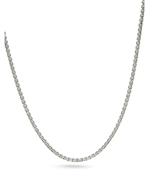 David Yurman White 14Kt And Sterling Box Chain Necklace (1.7Mm)