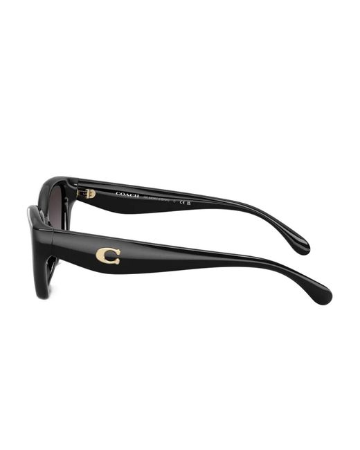 COACH Gray Cat-Eye Logo Sunglasses