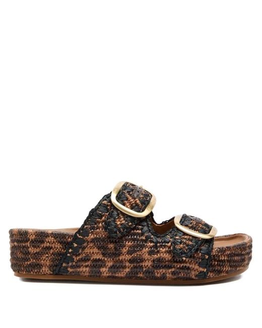 Loeffler Randall Theo バックル サンダル 50mm Brown
