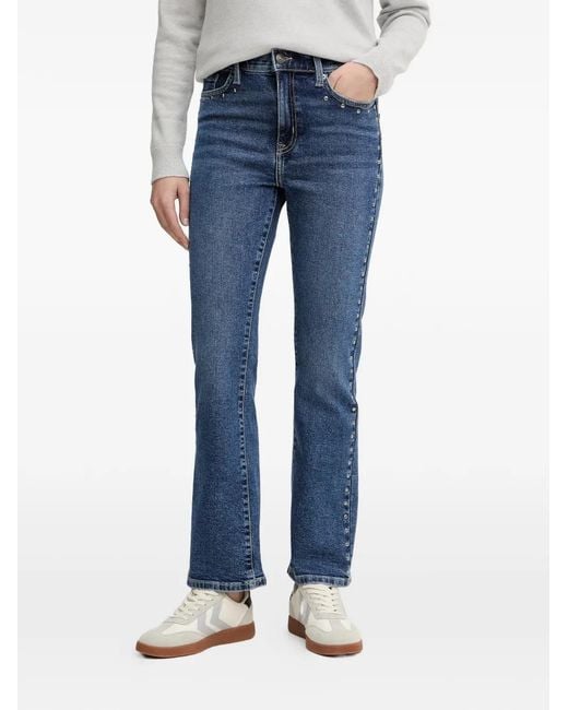 DKNY Blue Studded-Detail Jeans