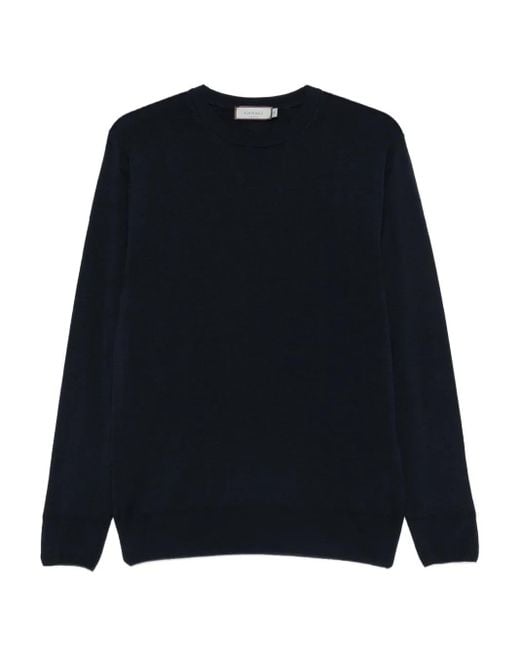 Maglione Girocollo di Canali in Blue da Uomo