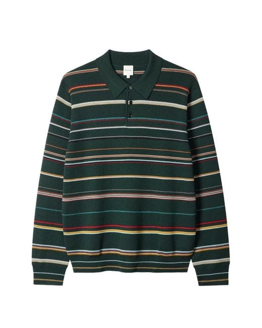 Paul Smith Green Signature Stripe Polo Shirt for men