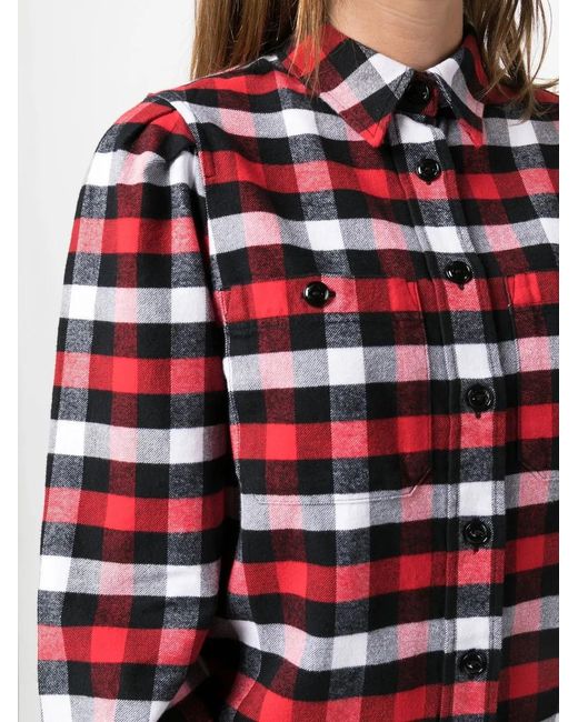Woolrich Geruite Blouse in het Red