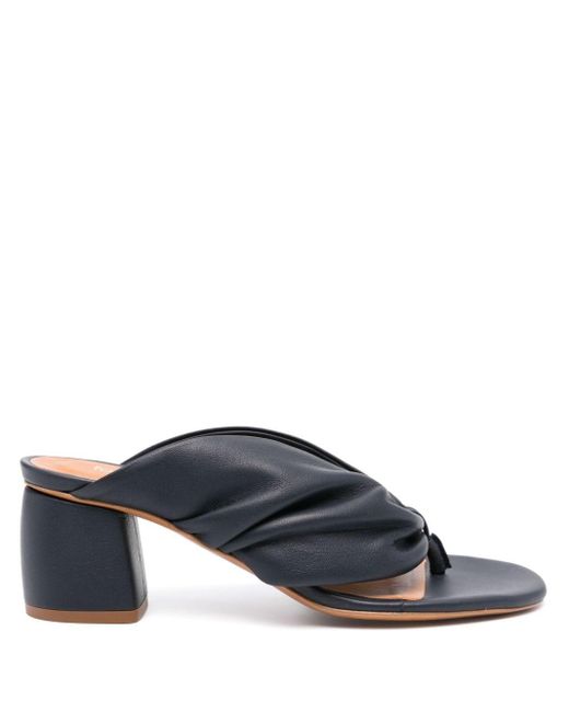 Forte Forte Blue Forte_forte Nappa Leather Heeled Thong Sandals Shoes