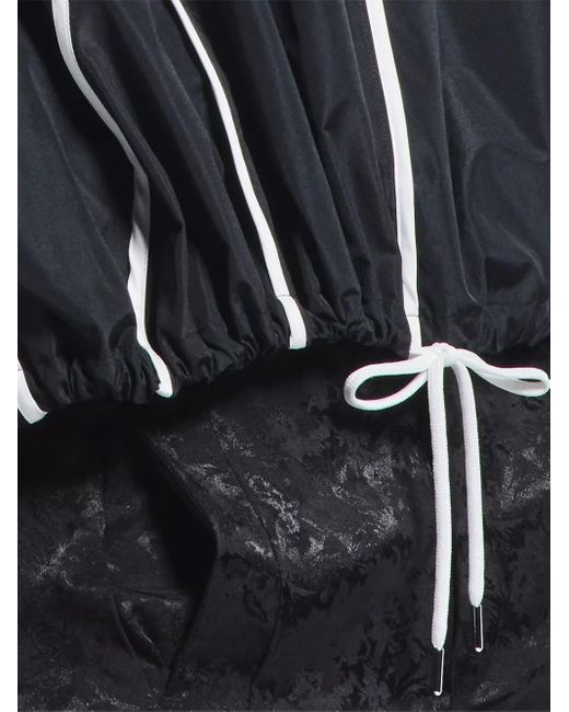 High Blue Drawstring Panelled Top
