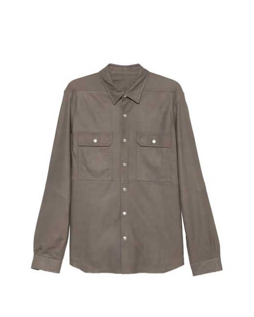 Rick Owens Brown Patch-Pocket Jacket for men